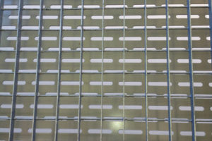 Fence Panels with Perforated Backing